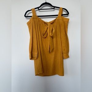 Off shoulder blouse in mustard yellow
